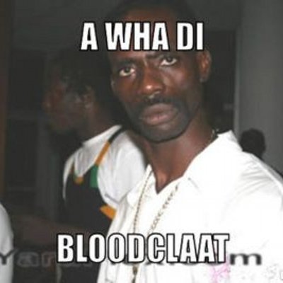 What does blood clot mean in Jamaican