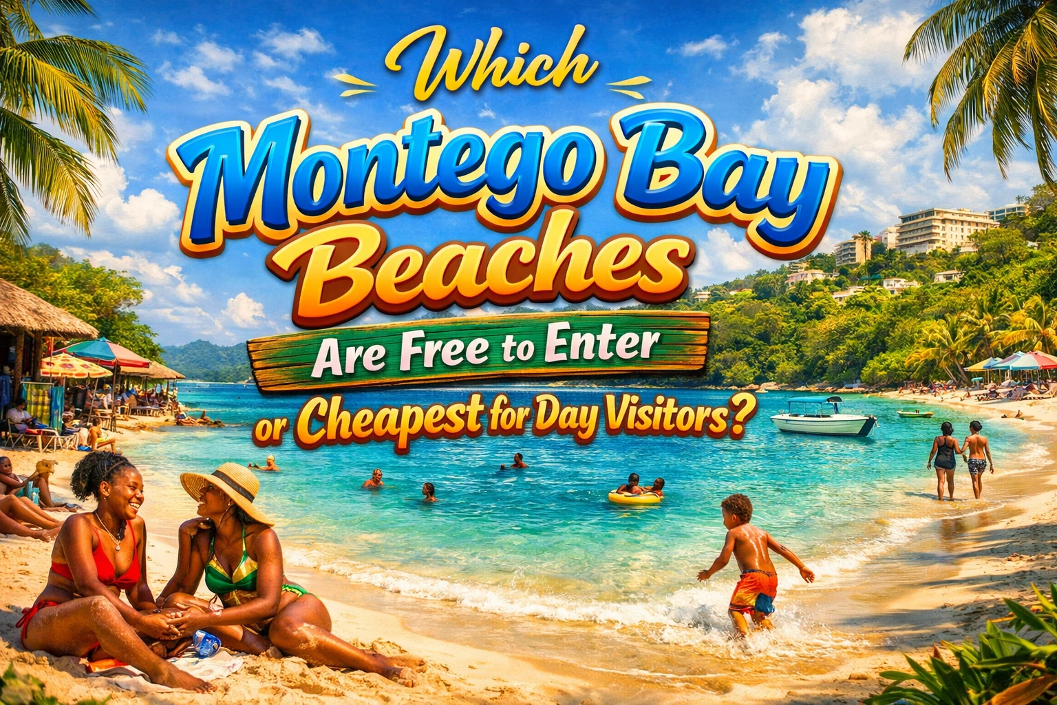Which Montego Bay beaches are free to enter or cheapest for day visitors
